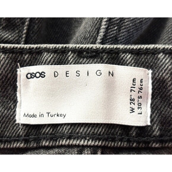 ASOS Design Men's Black Skinny Distressed Denim Jeans Ripped Size 28 x 30 NEW - Picture 6 of 8